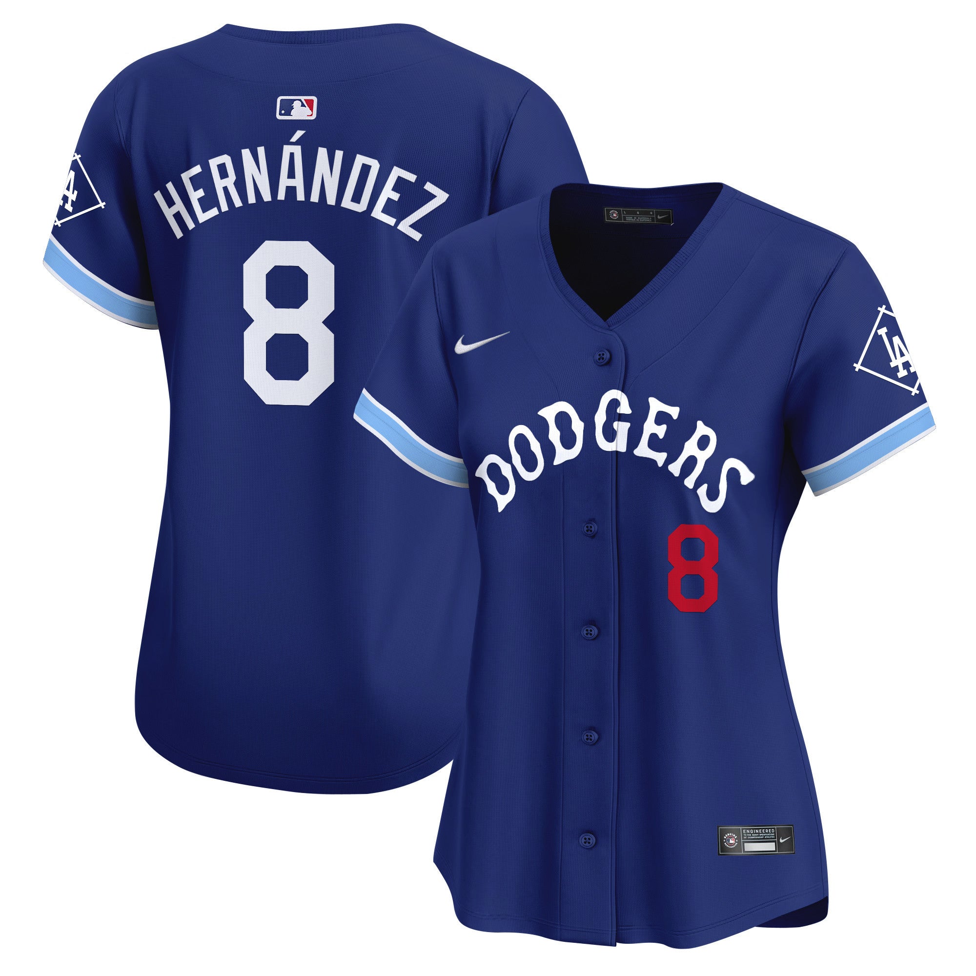Women's Dodgers Tribute Vapor Premier Limited Jersey - All Stitched - Royal, Kike Hernandez