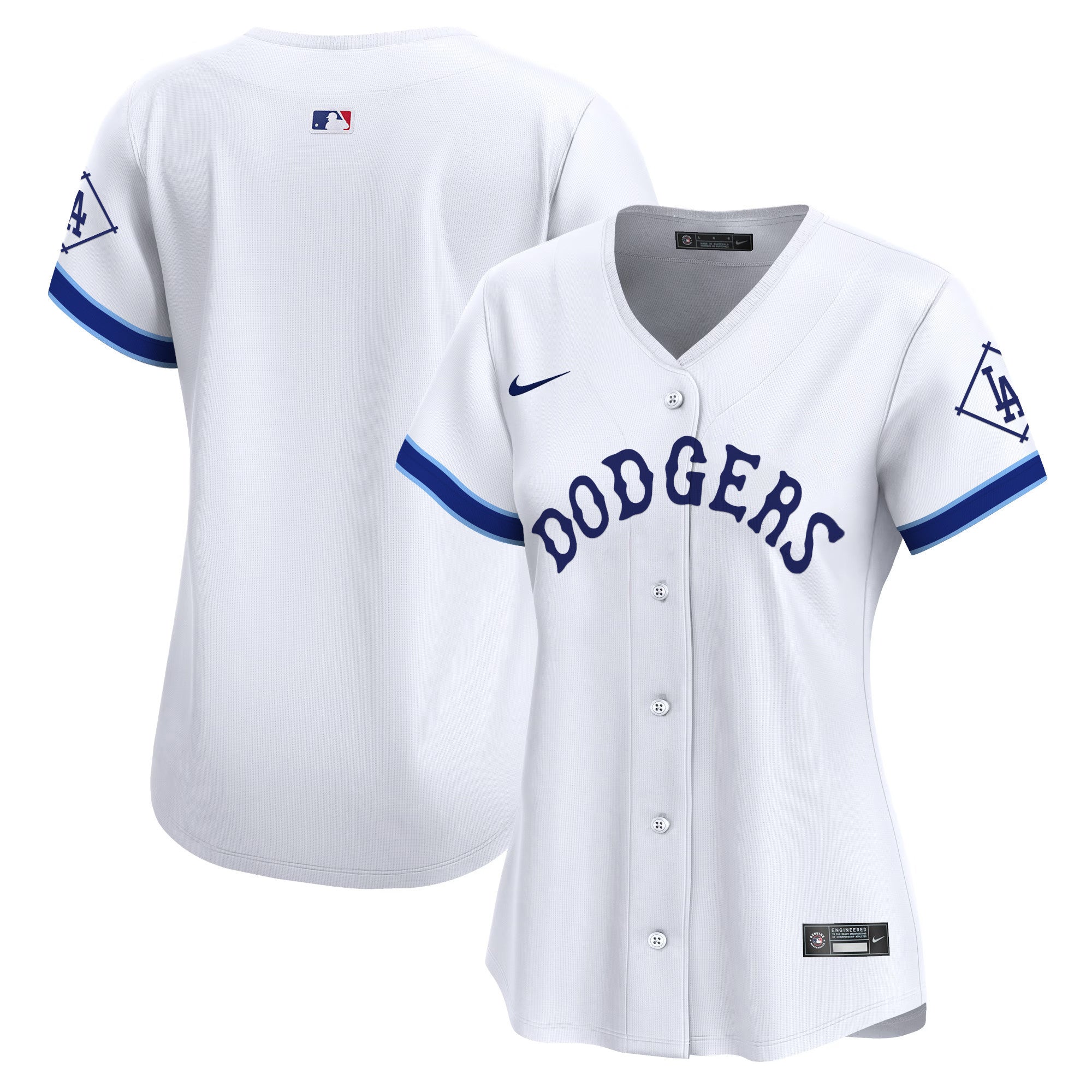 Women's Dodgers Tribute Vapor Premier Limited Jersey - All Stitched - White, Team