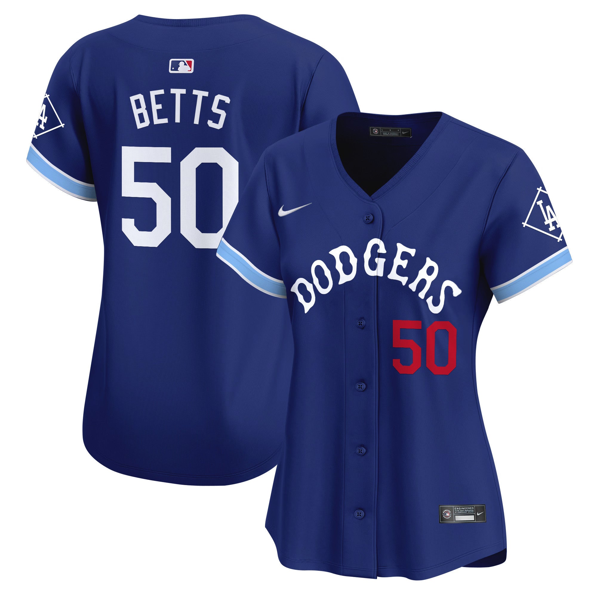 Women's Dodgers Tribute Vapor Premier Limited Jersey - All Stitched - Royal, Mookie Betts