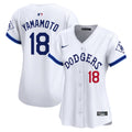 Women's Dodgers Tribute Vapor Premier Limited Jersey - All Stitched - White, Yamamoto