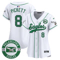 Women's Eagles Est. 1933 Patch Patch Kelly Green Vapor Baseball Jersey - All Stitched - White, Kenny Pickett