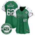 Women's Eagles Est. 1933 Patch Patch Kelly Green Vapor Baseball Jersey - All Stitched - Kelly Alternate, Jason Kelce