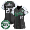 Women's Eagles Est. 1933 Patch Patch Kelly Green Vapor Baseball Jersey - All Stitched - Black Alternate, Brian Dawkins