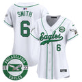 Women's Eagles Est. 1933 Patch Patch Kelly Green Vapor Baseball Jersey - All Stitched - White, Devonta Smith