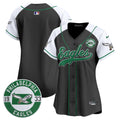 Women's Eagles Est. 1933 Patch Patch Kelly Green Vapor Baseball Jersey - All Stitched - Black Alternate, Team
