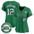 Women's Eagles Est. 1933 Patch Patch Kelly Green Vapor Baseball Jersey - All Stitched - Kelly, Randall Cunningham