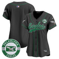 Women's Eagles Est. 1933 Patch Patch Kelly Green Vapor Baseball Jersey - All Stitched - Black, Team