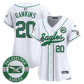 Women's Eagles Est. 1933 Patch Patch Kelly Green Vapor Baseball Jersey - All Stitched - White, Brian Dawkins