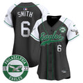 Women's Eagles Est. 1933 Patch Patch Kelly Green Vapor Baseball Jersey - All Stitched - Black Alternate, Devonta Smith