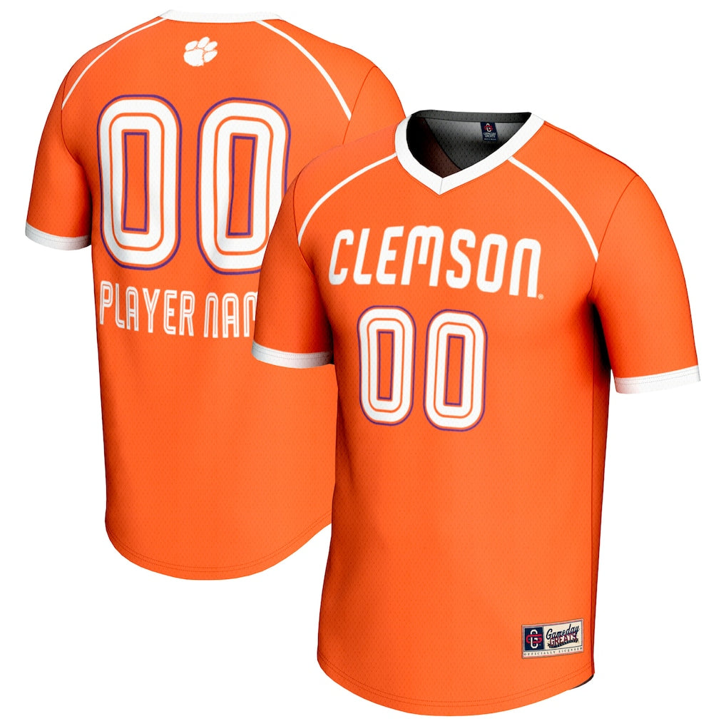 Clemson Tigers GameDay Greats Women's NIL Custom V-Neck Lacrosse Fashion Jersey?- Orange