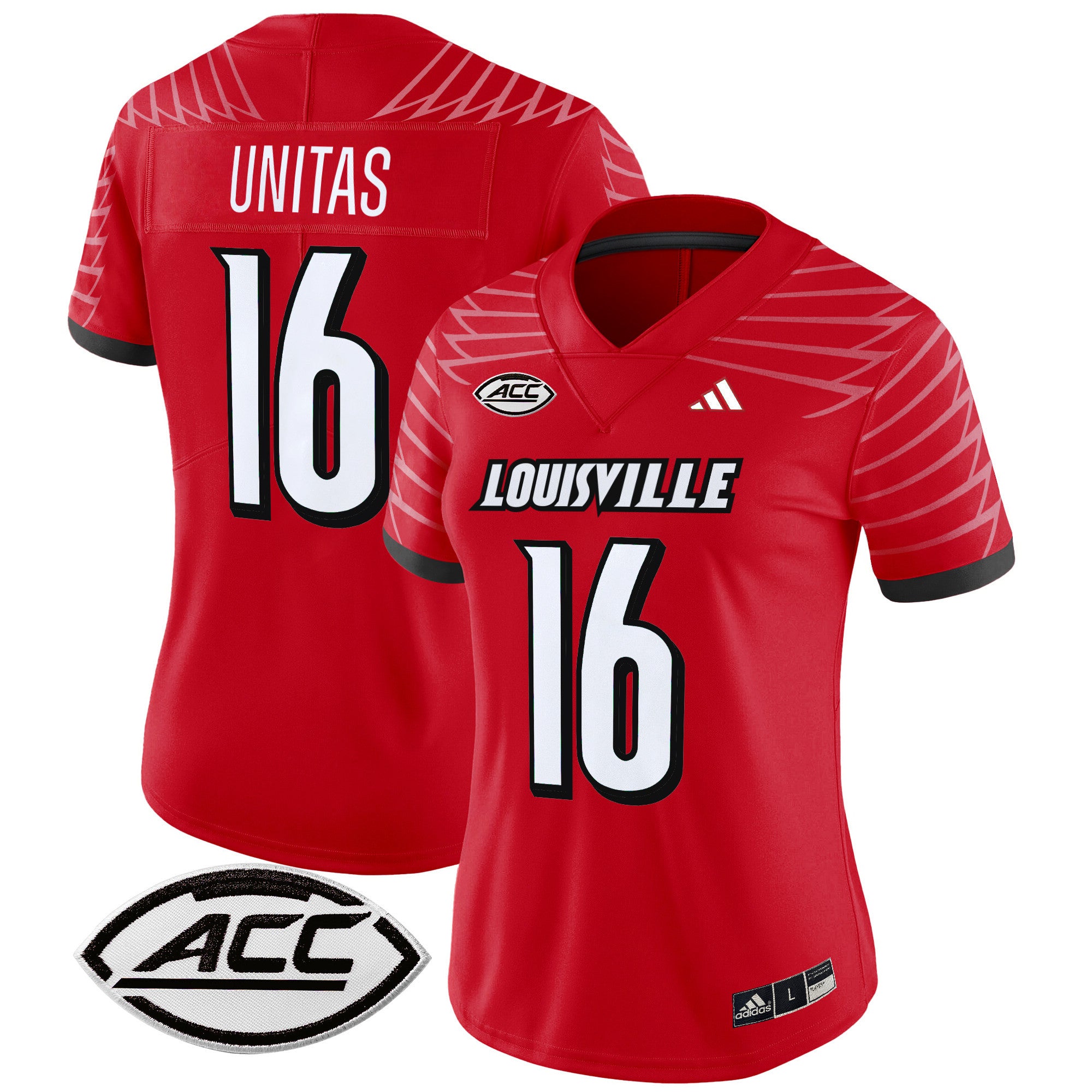 Women's Louisville Cardinals 2024 Vapor Limited Jersey - All Stitched - Red, Johnny Unitas