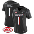 Women's Louisville Cardinals 2024 Vapor Limited Jersey - All Stitched - Black, Ja'Corey Brooks