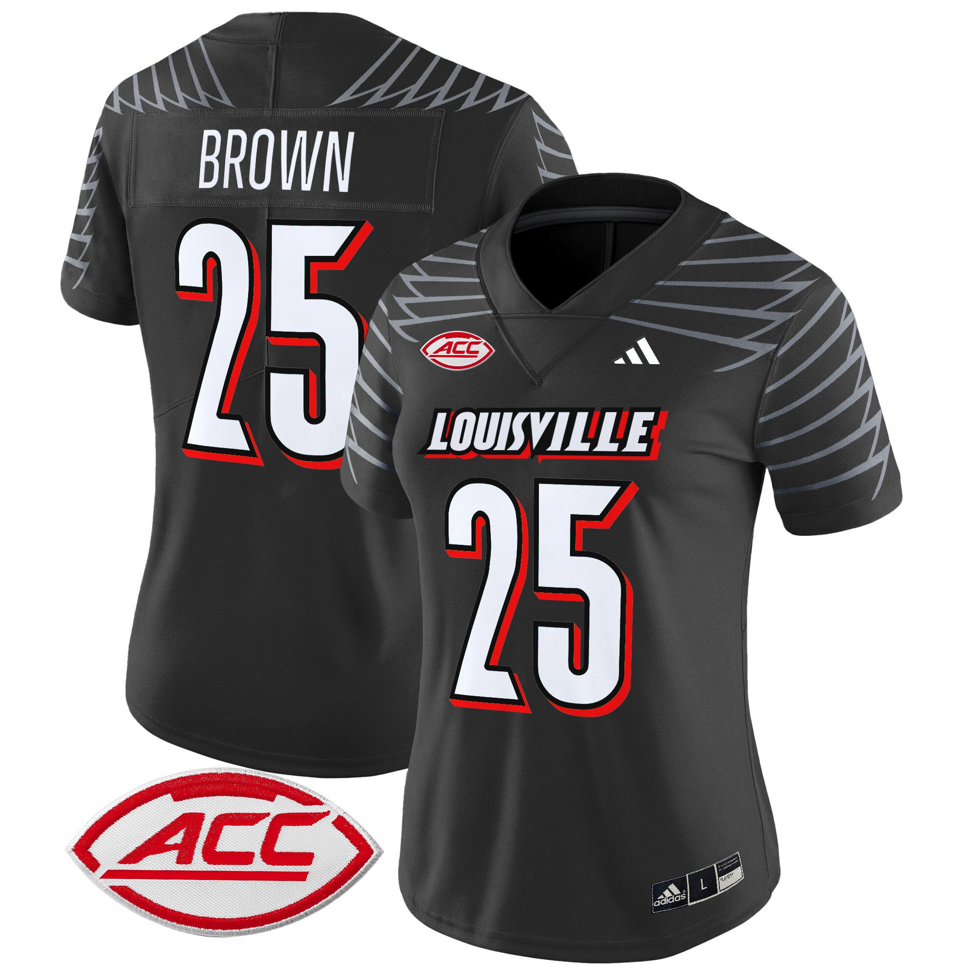 Women's Louisville Cardinals 2024 Vapor Limited Jersey - All Stitched - Black, Isaac Brown