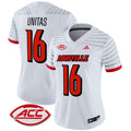 Women's Louisville Cardinals 2024 Vapor Limited Jersey - All Stitched - White, Johnny Unitas