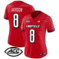 Women's Louisville Cardinals 2024 Vapor Limited Jersey - All Stitched - Red, Lamar Jackson