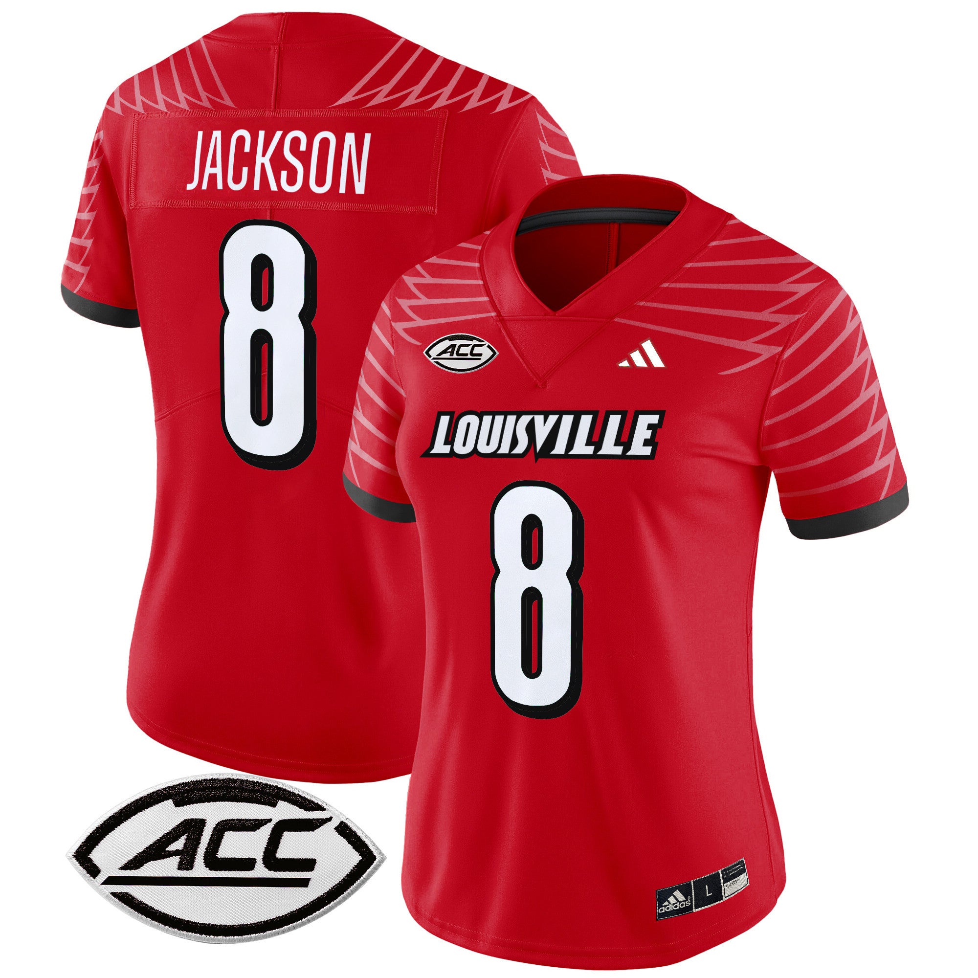 Women's Louisville Cardinals 2024 Vapor Limited Jersey - All Stitched - Red, Lamar Jackson
