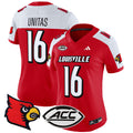 Women's Louisville Cardinals 2024 Vapor Limited Jersey - All Stitched - Red Alternate, Johnny Unitas