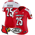 Women's Louisville Cardinals 2024 Vapor Limited Jersey - All Stitched - Red Alternate, Isaac Brown