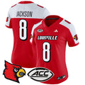 Women's Louisville Cardinals 2024 Vapor Limited Jersey - All Stitched - Red Alternate, Lamar Jackson