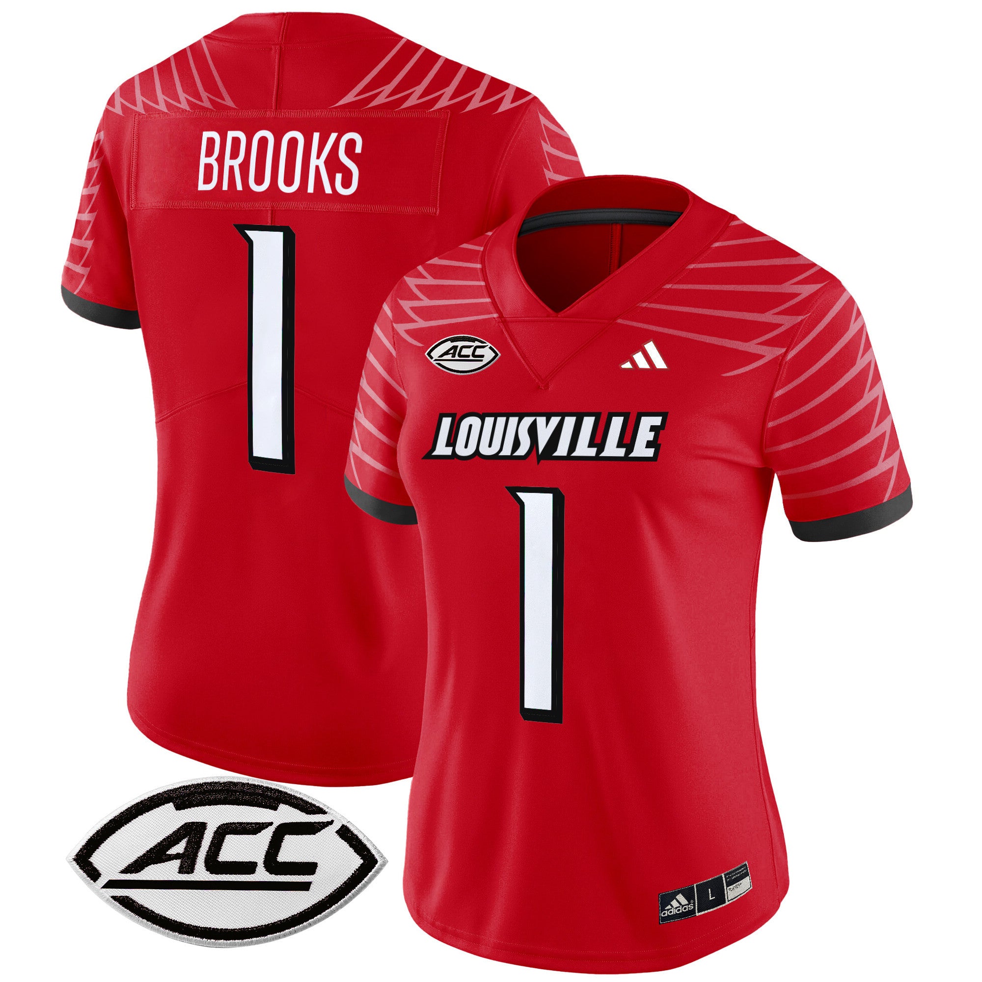 Women's Louisville Cardinals 2024 Vapor Limited Jersey - All Stitched - Red, Ja'Corey Brooks