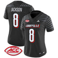 Women's Louisville Cardinals 2024 Vapor Limited Jersey - All Stitched - Black, Lamar Jackson