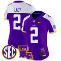 Women's LSU Tigers 2024 Louisiana Patch Vapor Limited Jersey - All Stitched - Purple Alternate, Kyren Lacy