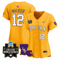 Women's LSU Tigers 2025 World Series Vapor Premier Limited Jersey - All Stitched - Gold, Todd Walker