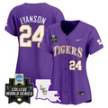 Women's LSU Tigers 2025 World Series Vapor Premier Limited Jersey - All Stitched - Purple, Anthony Eyanson