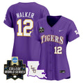 Women's LSU Tigers 2025 World Series Vapor Premier Limited Jersey - All Stitched - Purple, Todd Walker