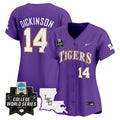 Women's LSU Tigers 2025 World Series Vapor Premier Limited Jersey - All Stitched - Purple, Daniel Dickinson