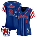 Women's Milwaukee Brewers 2025 Independence Day Vapor Premier Limited Jersey - All Stitched - Royal, Brice Turang