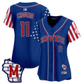 Women's Milwaukee Brewers 2025 Independence Day Vapor Premier Limited Jersey - All Stitched - Royal, Jackson Chourio