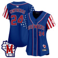 Women's Milwaukee Brewers 2025 Independence Day Vapor Premier Limited Jersey - All Stitched - Royal, William Contreras