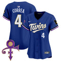 Women's Minnesota Twins Prince Patch Vapor Premier Limited Jersey V3 - All Stitched - Royal, Carlos Correa