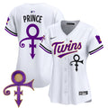 Women's Minnesota Twins Prince Patch Vapor Premier Limited Jersey V3 - All Stitched - White, Prince
