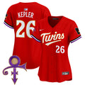 Women's Minnesota Twins Prince Patch Vapor Premier Limited Jersey V3 - All Stitched - Red, Max Kepler