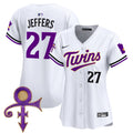 Women's Minnesota Twins Prince Patch Vapor Premier Limited Jersey V3 - All Stitched - White, Ryan Jeffers