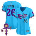 Women's Minnesota Twins Prince Patch Vapor Premier Limited Jersey V3 - All Stitched - Light Blue, Max Kepler