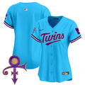 Women's Minnesota Twins Prince Patch Vapor Premier Limited Jersey V3 - All Stitched - Light Blue, Team