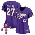 Women's Minnesota Twins Prince Patch Vapor Premier Limited Jersey V3 - All Stitched - Purple, Ryan Jeffers