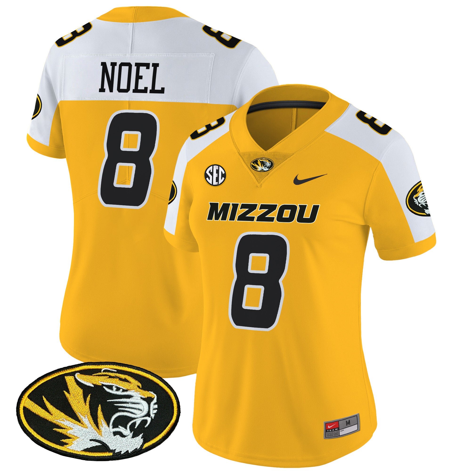 Women's Missouri Tigers Vapor Limited Jersey - All Stitched - Gold Alternate, Nate Noel
