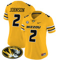 Women's Missouri Tigers Vapor Limited Jersey - All Stitched - Gold, Marquis Johnson