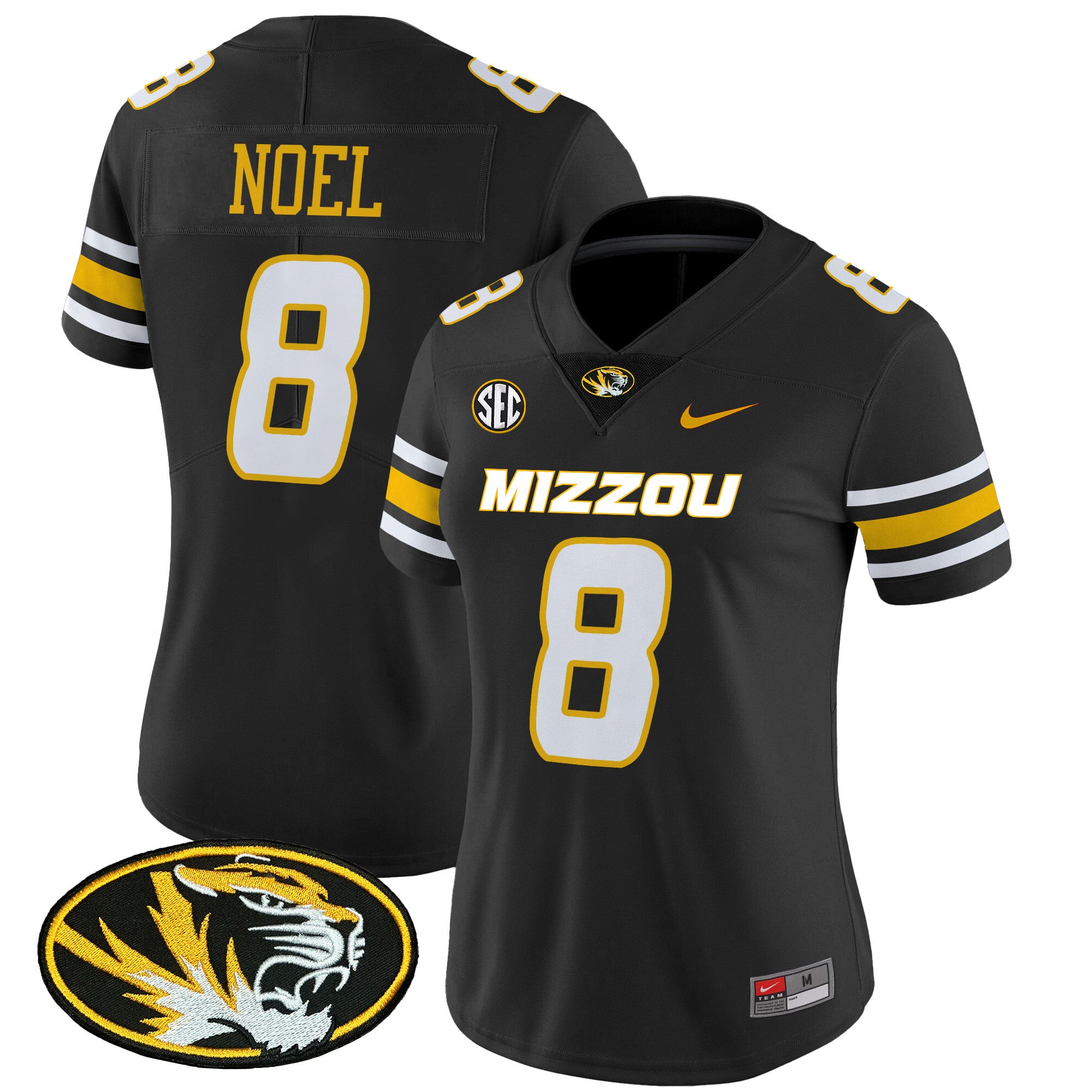Women's Missouri Tigers Vapor Limited Jersey - All Stitched - Black, Nate Noel
