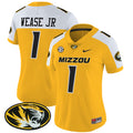 Women's Missouri Tigers Vapor Limited Jersey - All Stitched - Gold Alternate, Theo Wease Jr