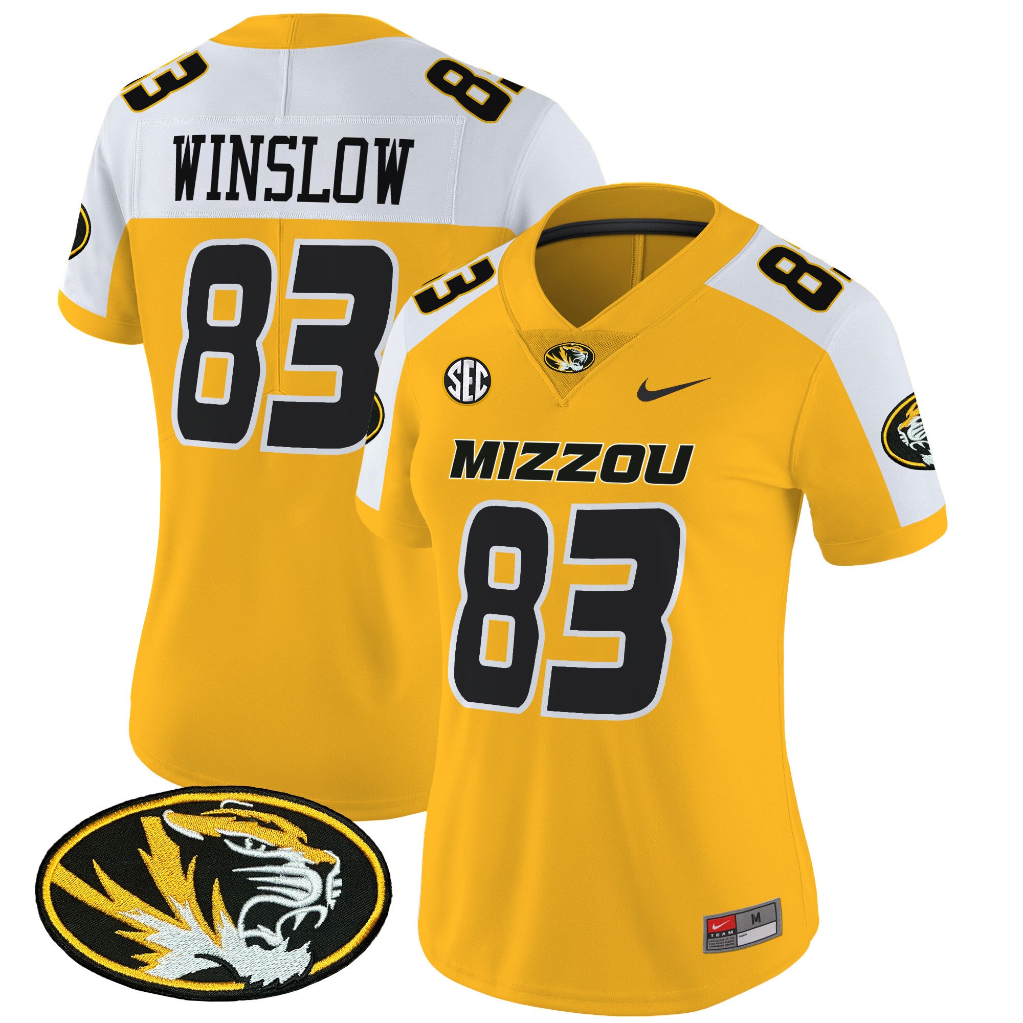 Women's Missouri Tigers Vapor Limited Jersey - All Stitched - Gold Alternate, Kellen Winslow