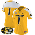 Women's Missouri Tigers Vapor Limited Jersey - All Stitched - Gold Alternate, #1 Team