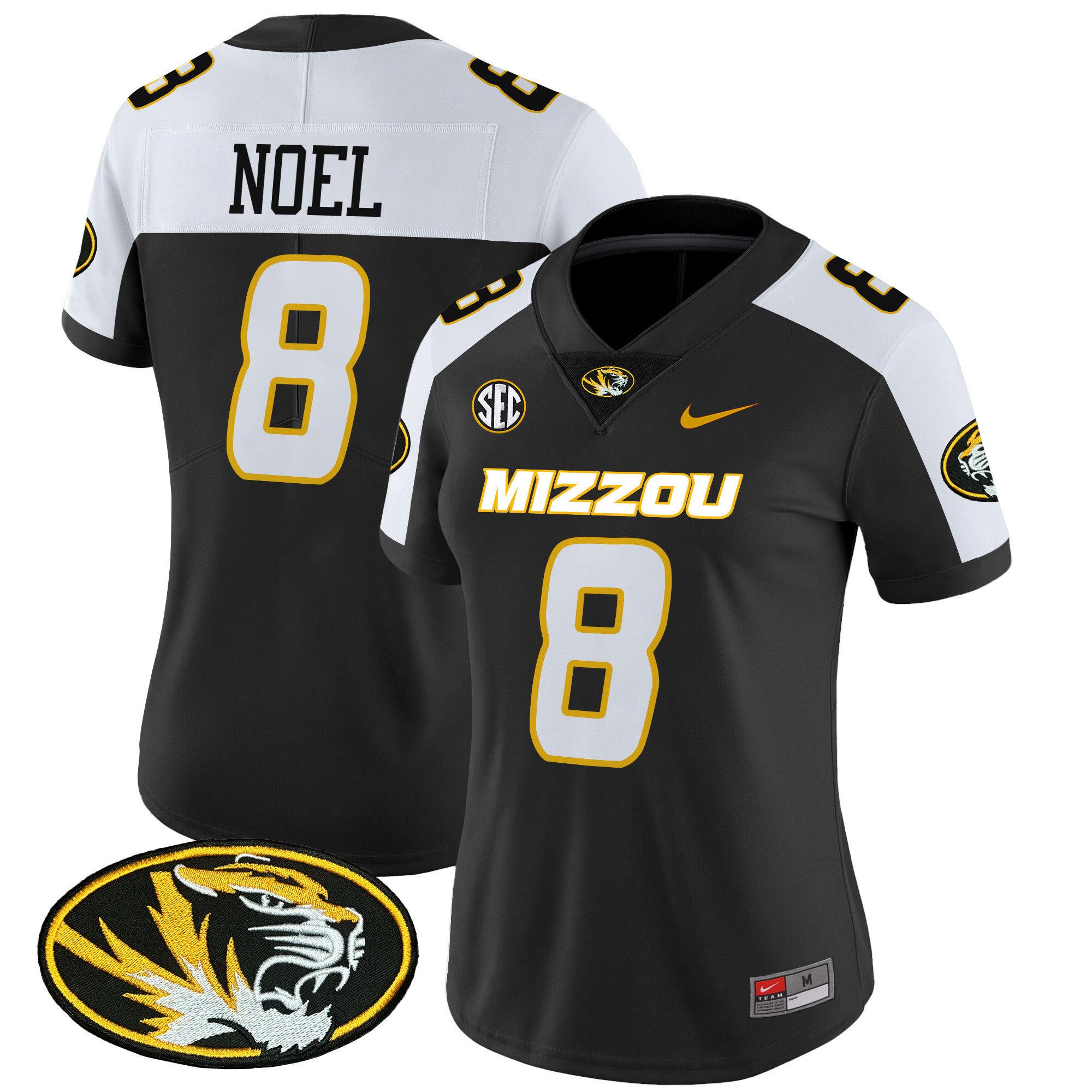 Women's Missouri Tigers Vapor Limited Jersey - All Stitched - Black Alternate, Nate Noel