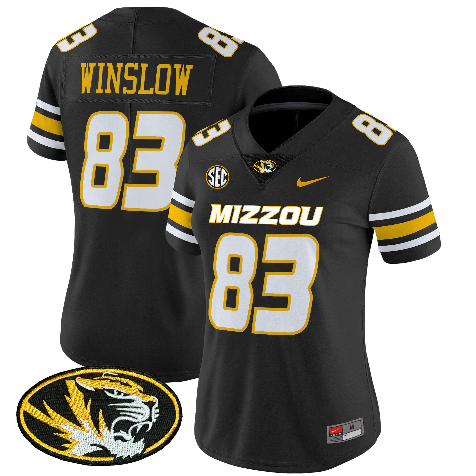 Women's Missouri Tigers Vapor Limited Jersey - All Stitched - Black, Kellen Winslow