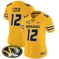 Women's Missouri Tigers Vapor Limited Jersey - All Stitched - Gold, Brady Cook