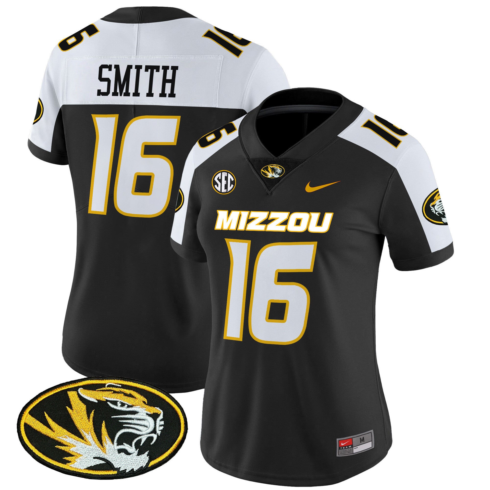 Women's Missouri Tigers Vapor Limited Jersey - All Stitched - Black Alternate, Brad Smith